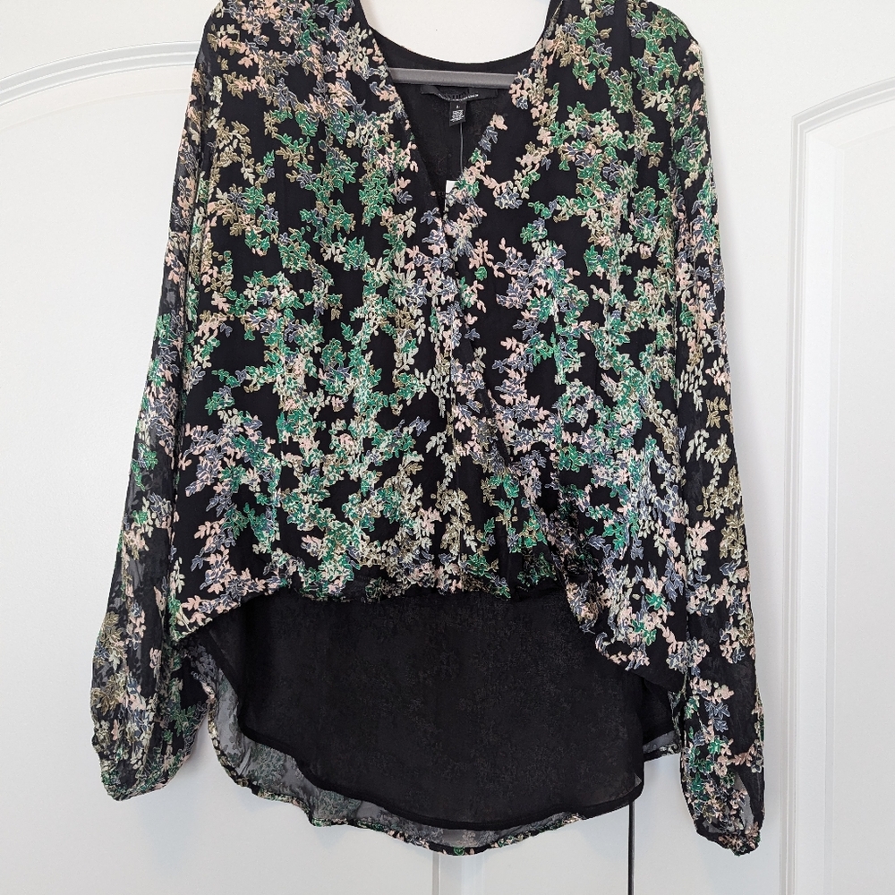 White House Black Market Floral Blouse